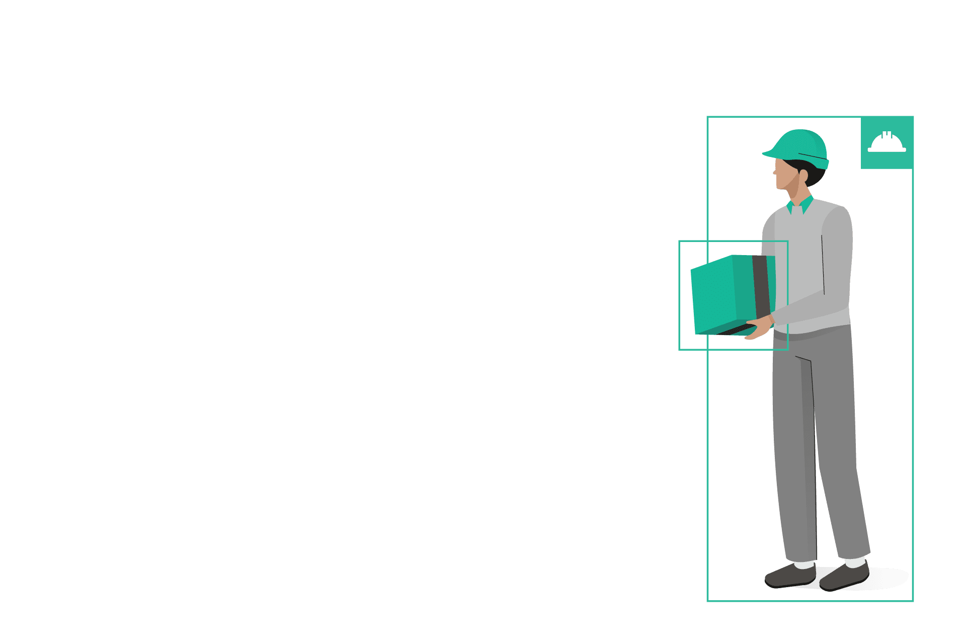 Helmet detection for large industrial sites animatie